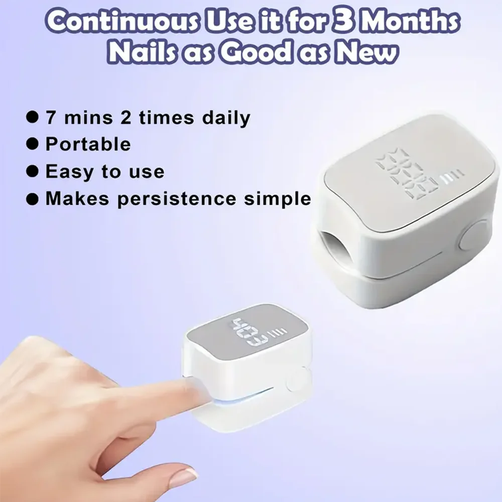 متعددة الوظائف علاج فطريات الأظافر LED مصباح الأشعة فوق البنفسجية مع شاشة LED عالية الدقة USB قابلة للشحن المهنية العناية بالإصلاح الأظافر