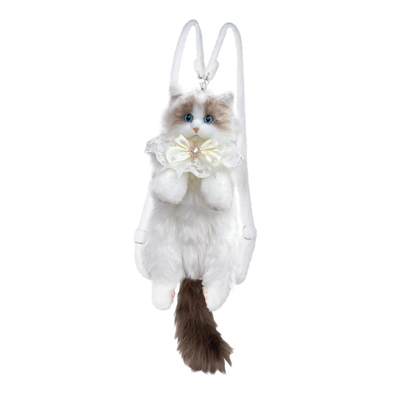 

Cute Cat Plush Backpack Lovey Cartoon Backpack for Pet Lovers Women Kids