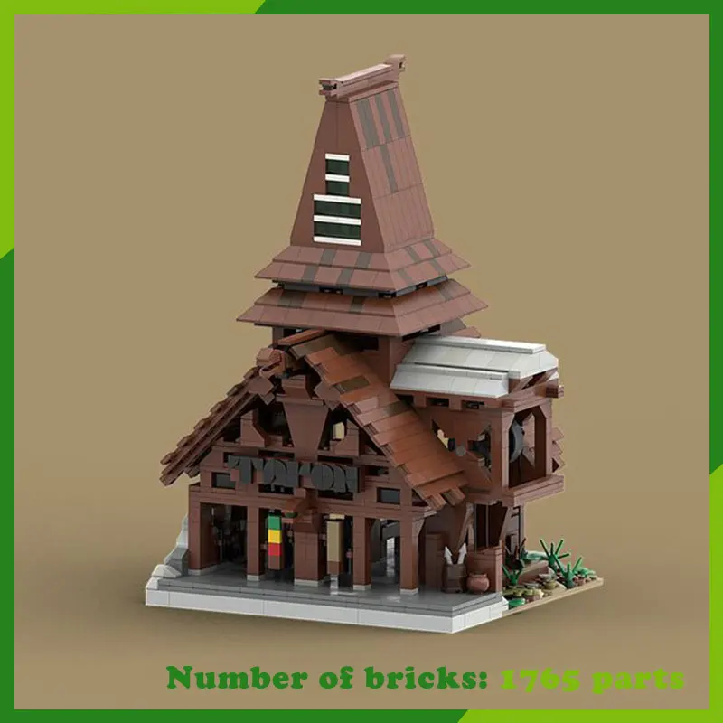 MOC Bausteine Haus Turm Modulare Modell Architektur DIY Ziegel Kreative Montage Spielzeug Weihnachten Geschenk Geburtstag Präsentiert 1765PCS