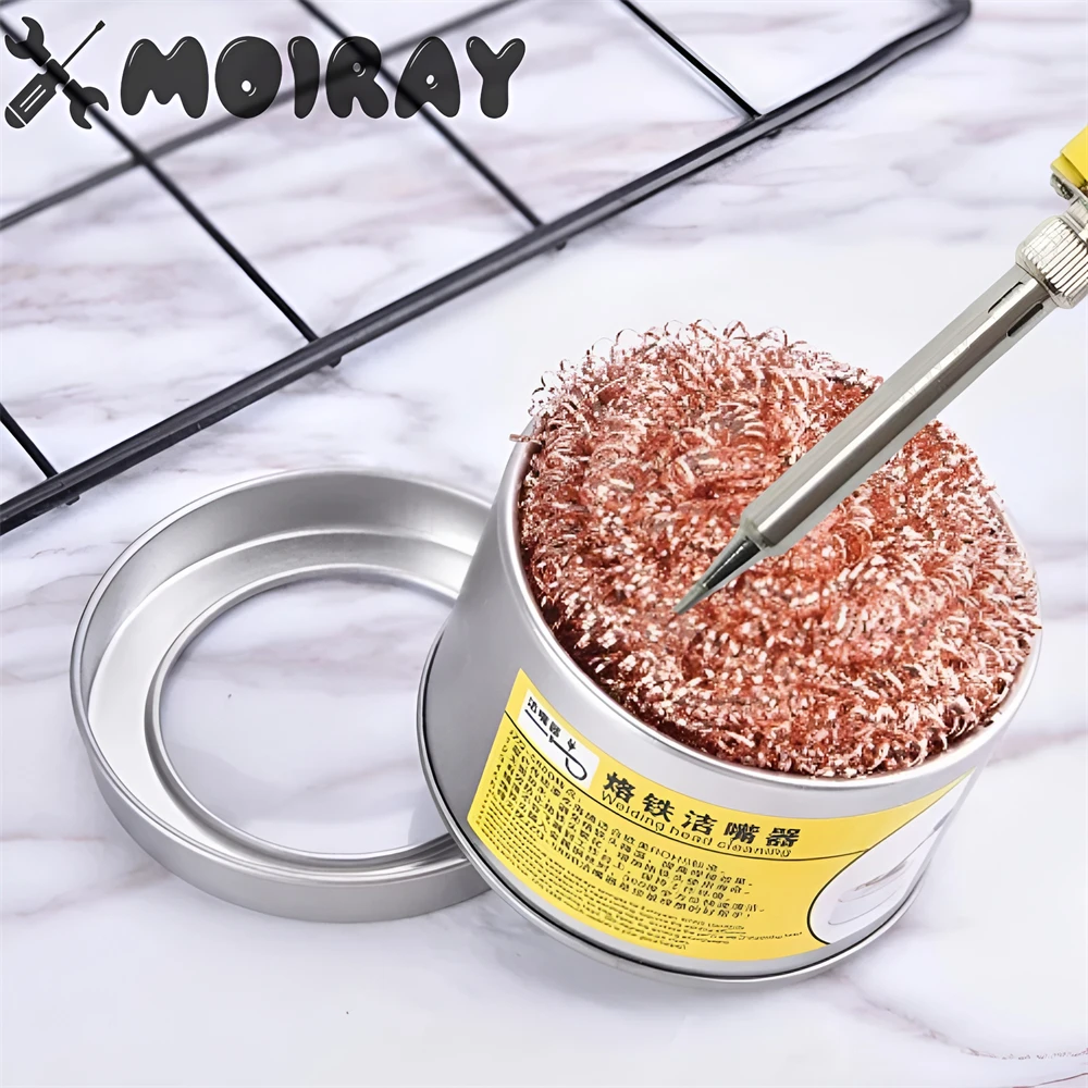 Soldering Iron Cleaning Ball Copper Wire Cleaner Steel Ball Soldering Iron Cleaning Sponge for Stand Holder Welding Desoldering