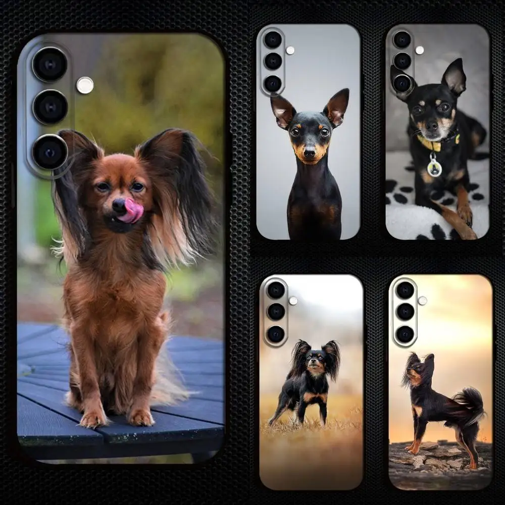 

LovelyRusskiy Toy Terrier Phone Case For Samsung Galaxy A73,A72,A71,A70,A53,A52,A51,Others Soft Black Cover