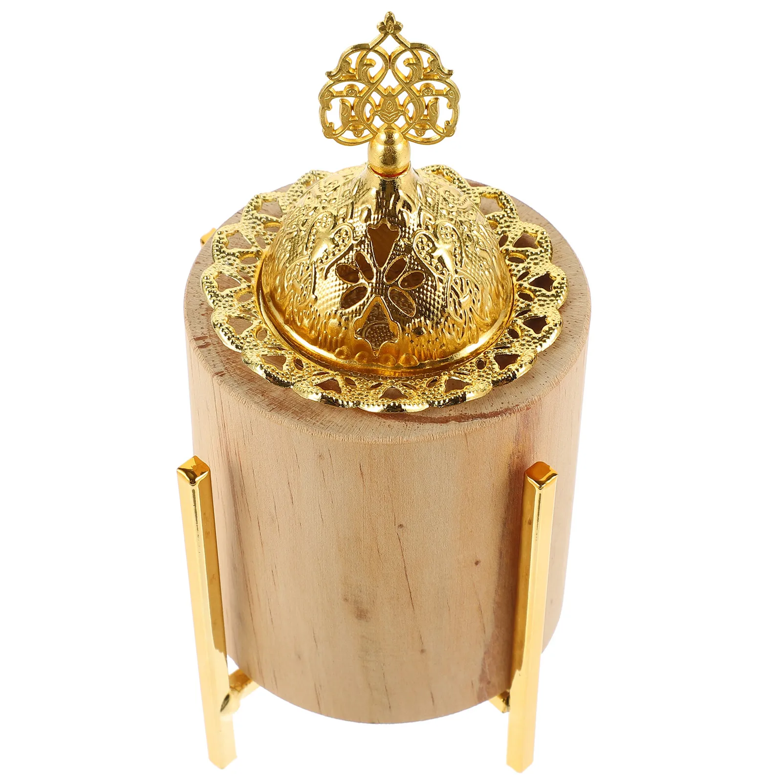 

Incense Burner Wood Decorative Censer Insence Stick Holder Candlestick Charcoal