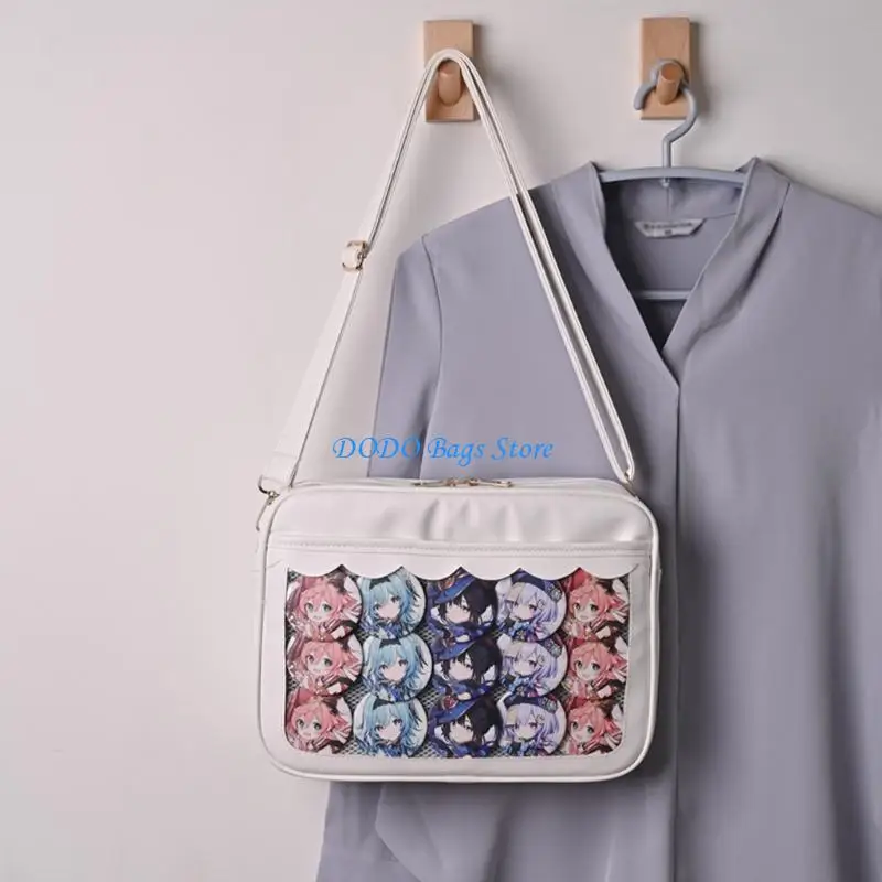 

E8FB Japanese Harajuku School JK Uniform Bag Transparent Tote Gril Crossbody Ita Bag
