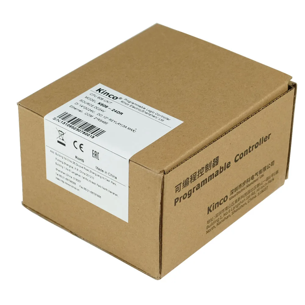 Kinco K6 Series PLC K606-24DR 14DI 10DO وحدة تحكم برمجة منفذ إيثرنت للإخراج