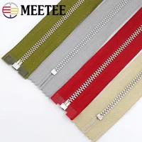 Meetee 2/5Pcs 3# Metal Zippers 18-70cm Auto Lock Closed&Open Zip for Sewing Bags Pocket Wallet Garment Zipper Repair Accessories 5