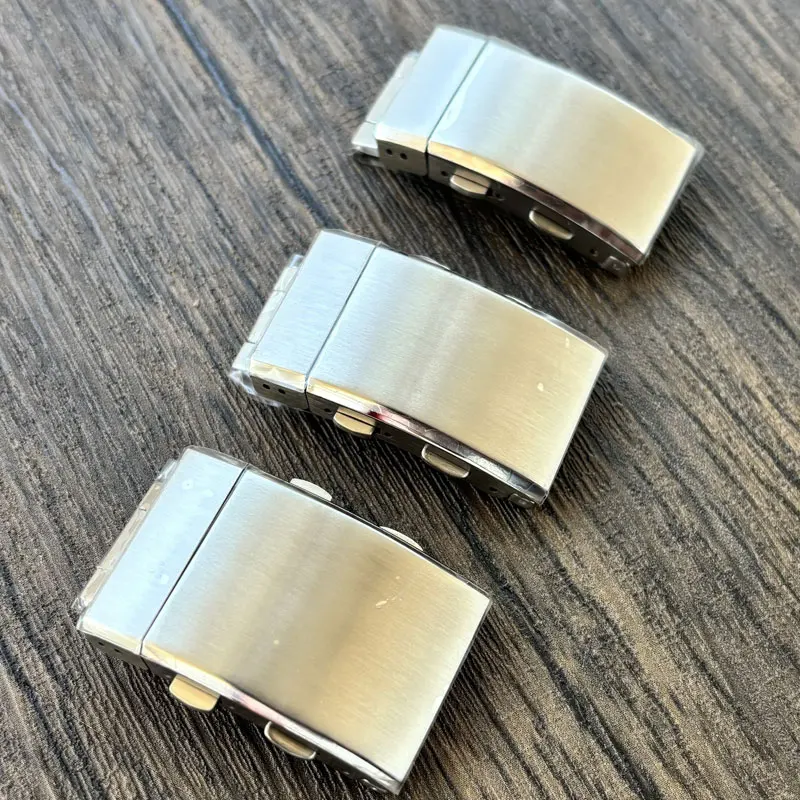 솔리드 316L 스테인리스 스틸 18/20/22mm 폭 시계 버클 브러시드 폴딩 버클 안전 연장 디플로이먼트 클라스프 스트랩용