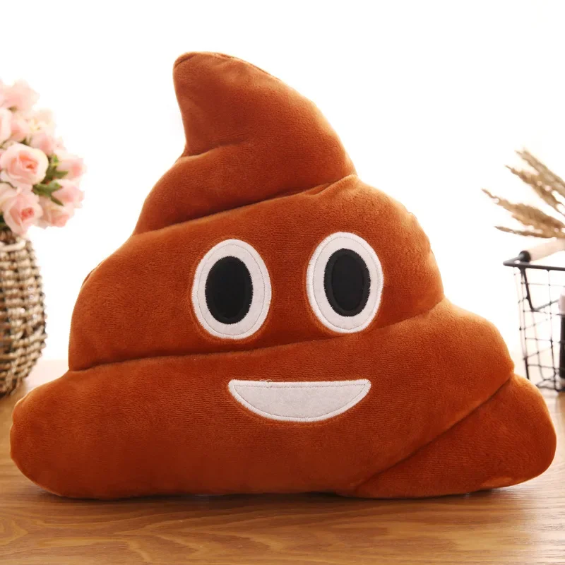 Wholesale 35CM Pillow cartoon expression poo plush toys cute funny quirky funny Home Decor Gift Stuffed Poop Doll Toys Pillow