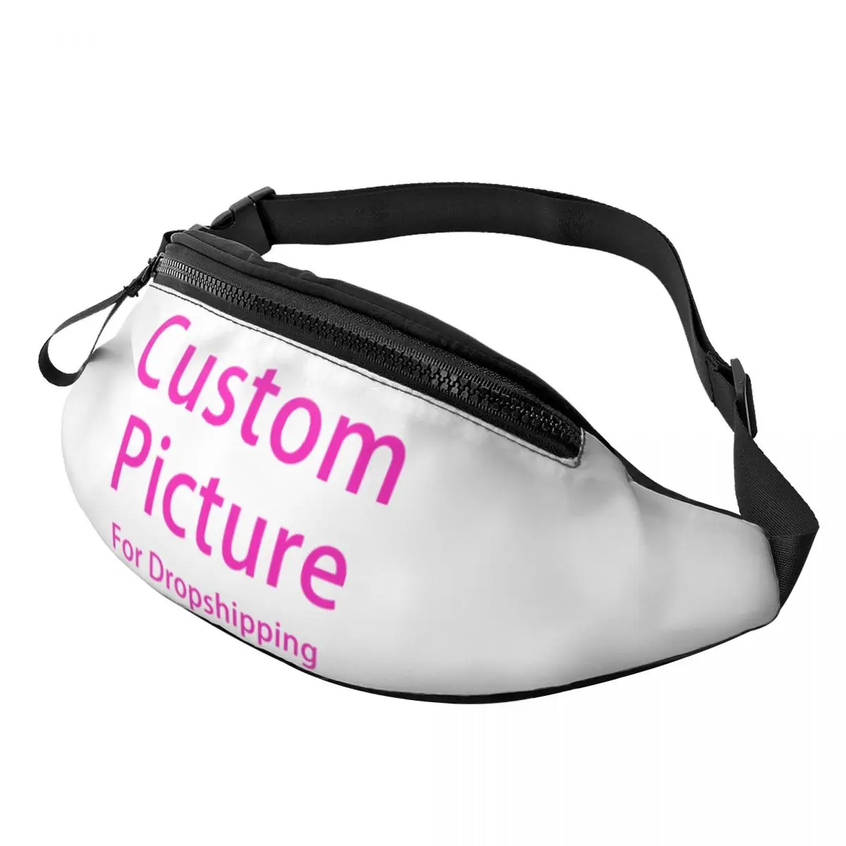 Foto personalizada personalizada logotipo feminino Fanny Pack, bolsa de cintura crossbody para correr, bolsa de dinheiro do telefone, impressão DIY