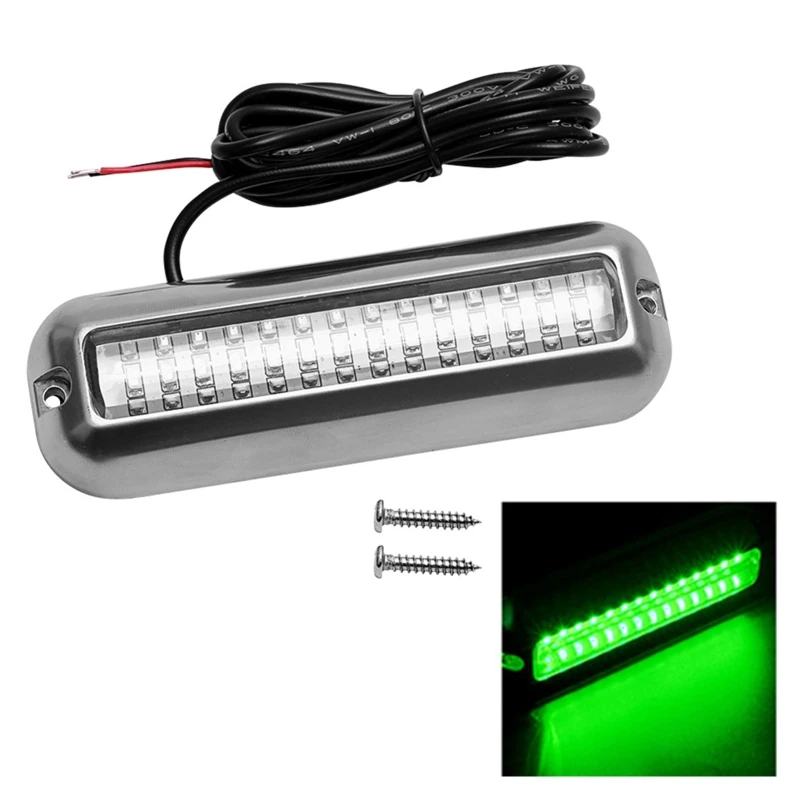 Boat Navigation Light 80W 42 LED Underwater Pontoon Marine Boat Transom Light IP68 Waterproof LED Ship Beam Light