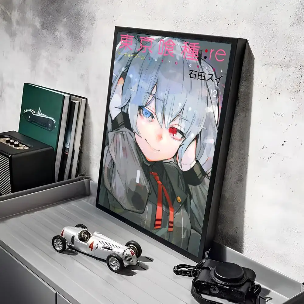 T-Tokyo Ghoul Anime-Poster-Aufkleber, HD-Gemälde, selbstklebende Kunst für Schlafzimmer, Wohnzimmer, Heimdekoration, moderne Wandaufkleber, Geschenk – Detail 24