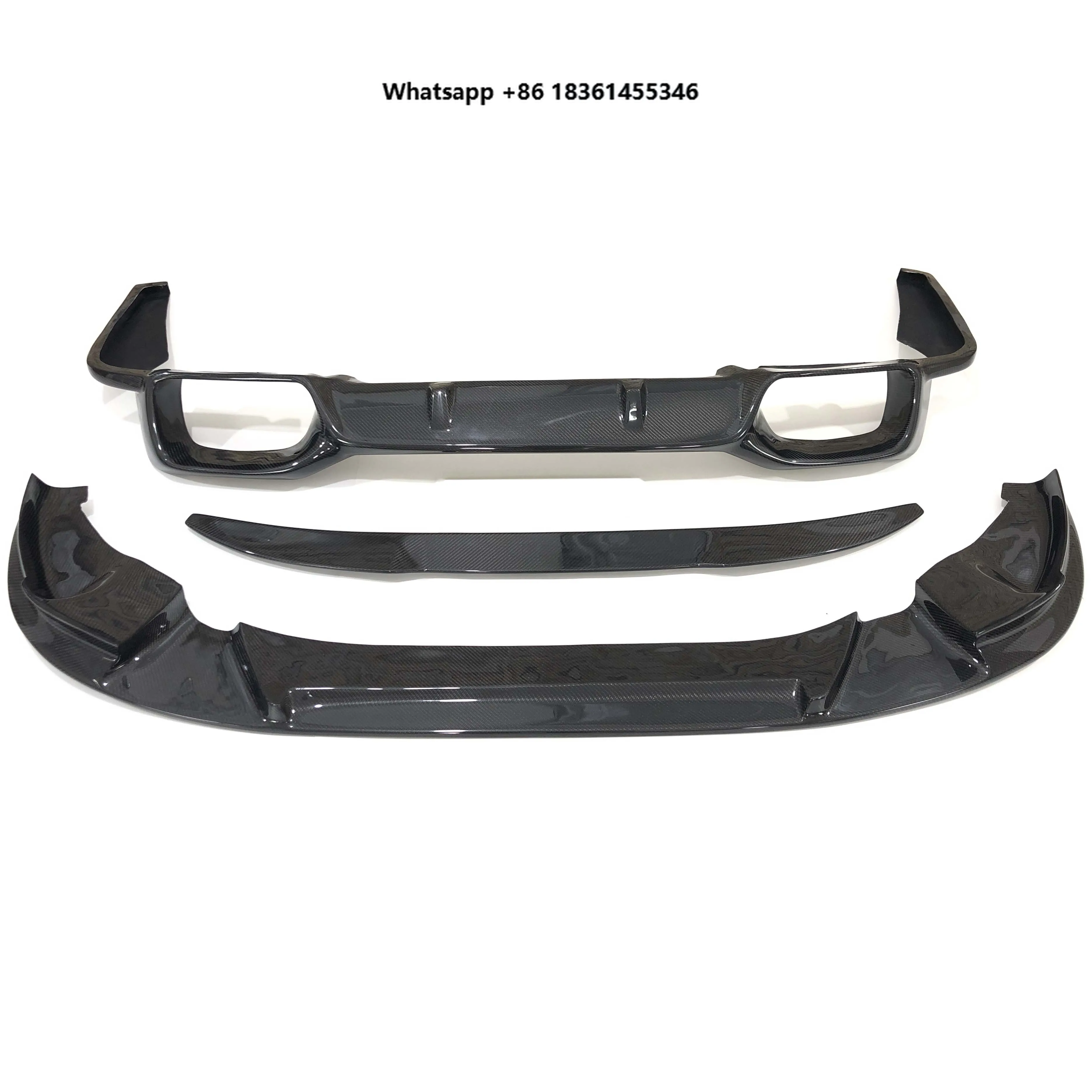 

For X4M F98 Carbon Fiber Front Lip Rear Diffuser Trunk Spoiler Auto Parts Body Kit