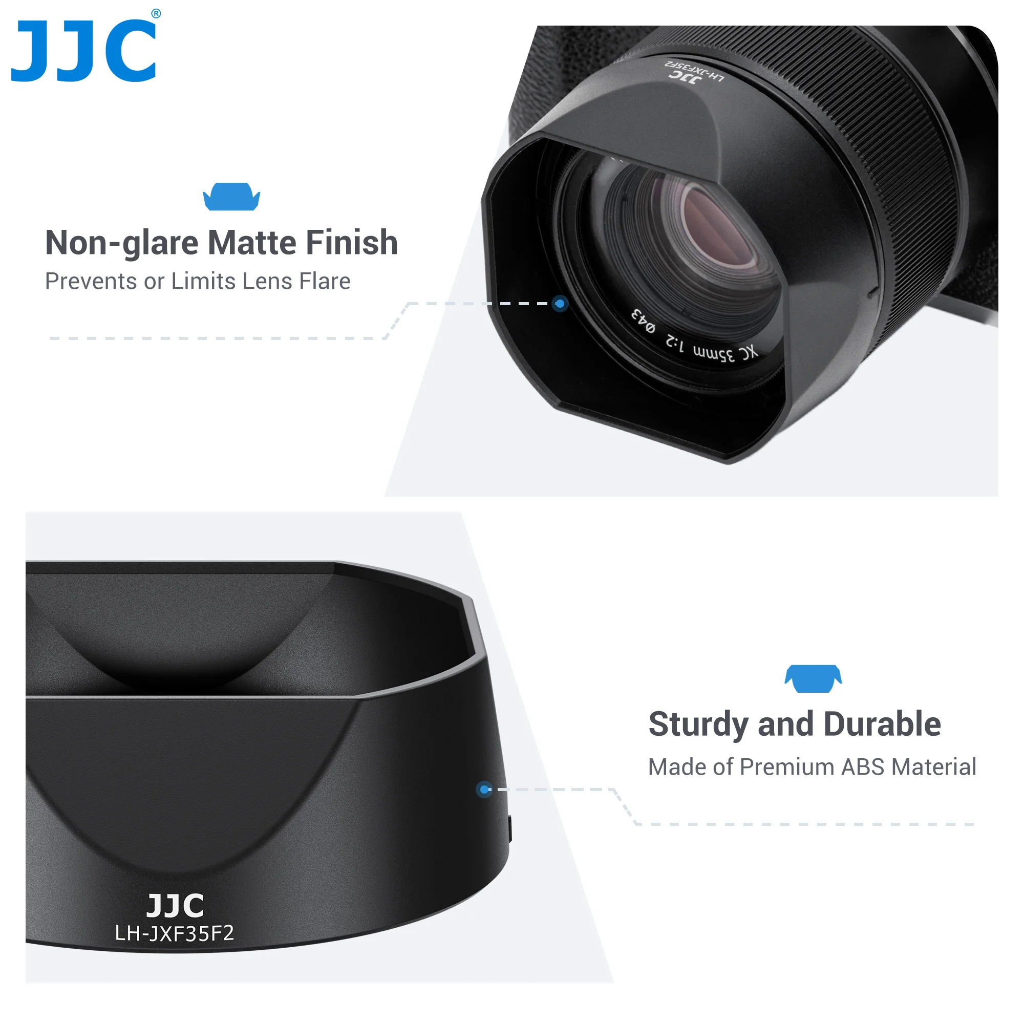FUJIFILM XF35mm F2 R WR Hoageスクエアフードセット JJC レンズフード 富士フイルム XF35mmF2 R WR 対応