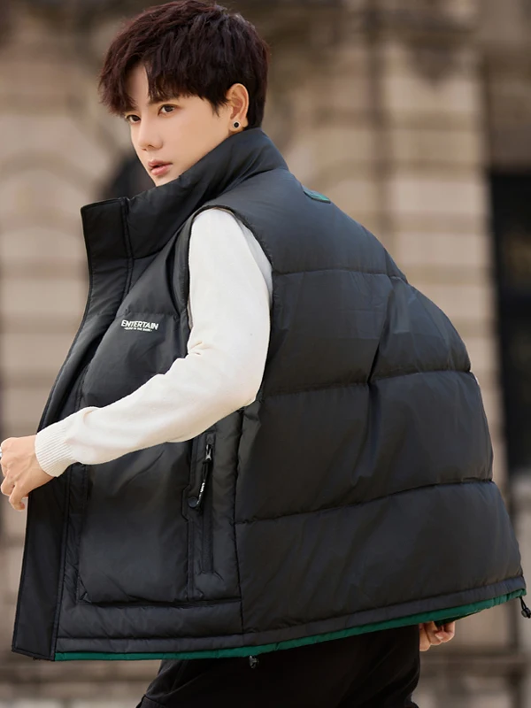 

Повседневный утепленный жилет с воротником-стойкой, в стиле пэчворк, разноцветный, в рабочем стиле, теплая верхняя одежда из полиэфирного волокна с наполнителем из пуха