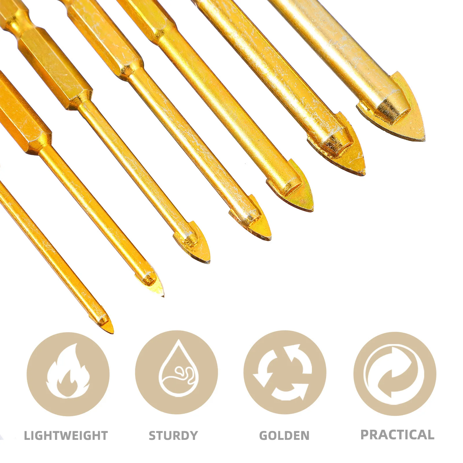 

7pcs Hole Saw Drill Bit Ceramic Glass Tile Opener Enlarger Tool Hard Alloy High Speed Easy Positioning Water Cooling