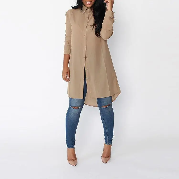 

Sexy Long Chiffon Blouse Women's Large Size irt Ladies Top Ele Faionable Casual Comfortable Fit ort Sve