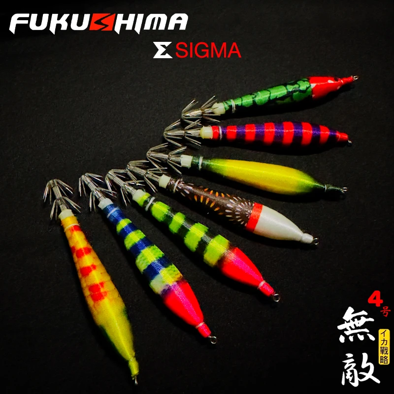 

Fukushima exclusive squid jig with glow body a little floating up posture which is easy for squid to attack squid bait.