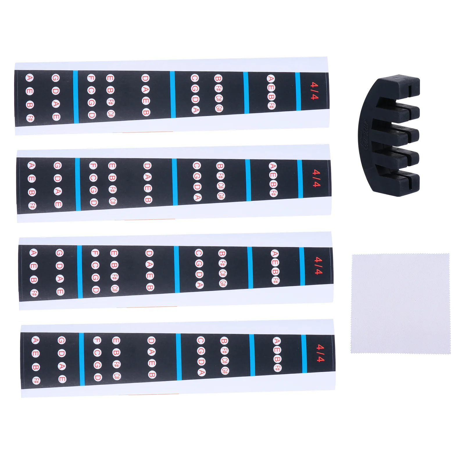 Scale Stickers Violin Finger Guide and Mute for Beginner 4/4 Full Size Transparent