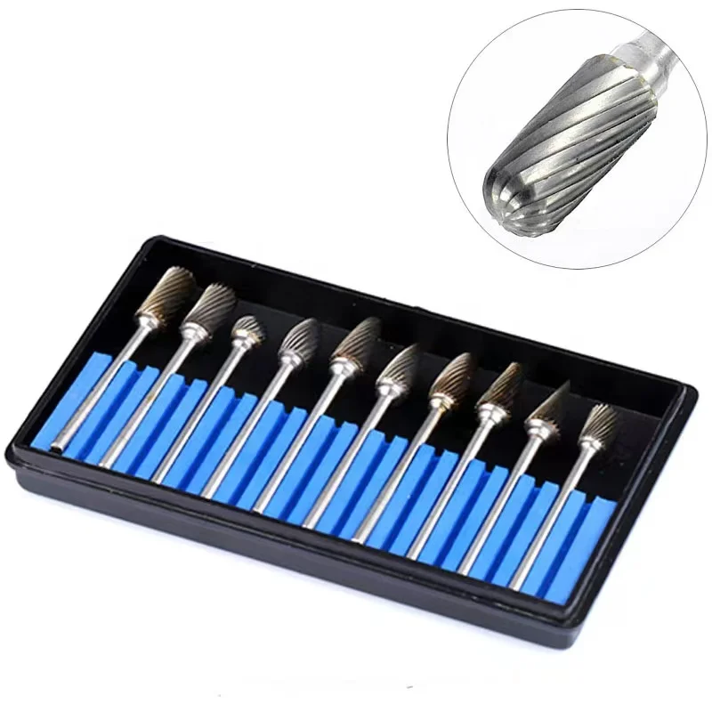 

3*6 10 Pcs/set Mm Solid Carbide Rotary Burrs for Metal Material Processing 10PCS