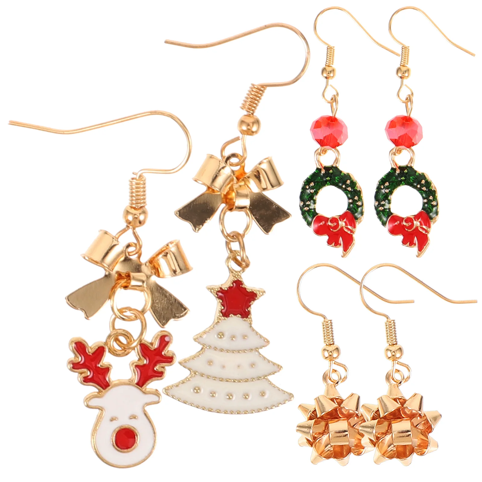 

Fashion Christmas Earrings 3 Pairs Snowman Dangle Jewelry for Party Banquet Casual Wear Holiday Gifts nament Earrings