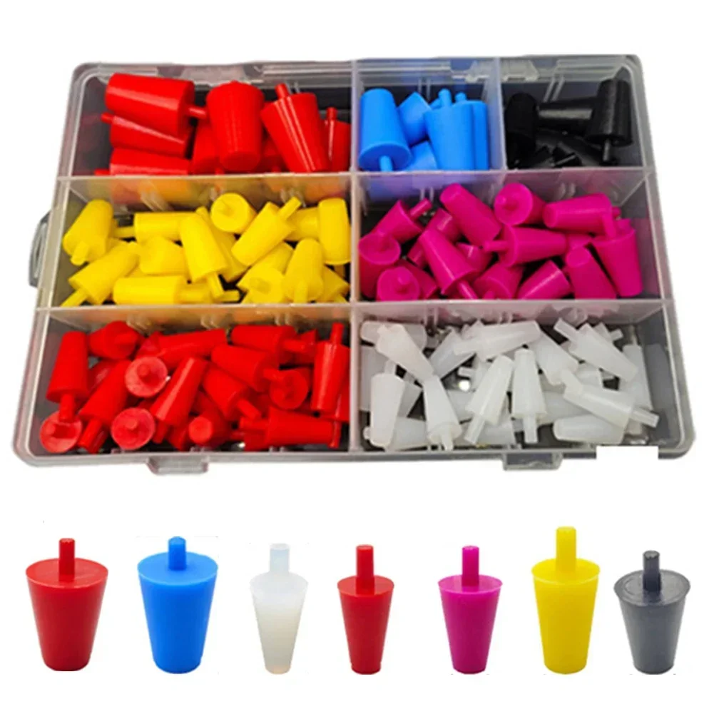 Assortment Kit Heat Resistant Powder Coating Silicone Cone Plugs Hole Plug Kit Masking Plugs Organization Different S Pieces S