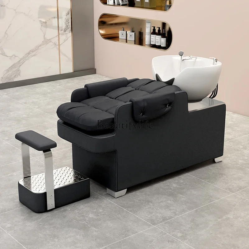 

ls 04 Customized Lying Half High-End Shampoo and Hair Salon Ceramic Flushing Bed