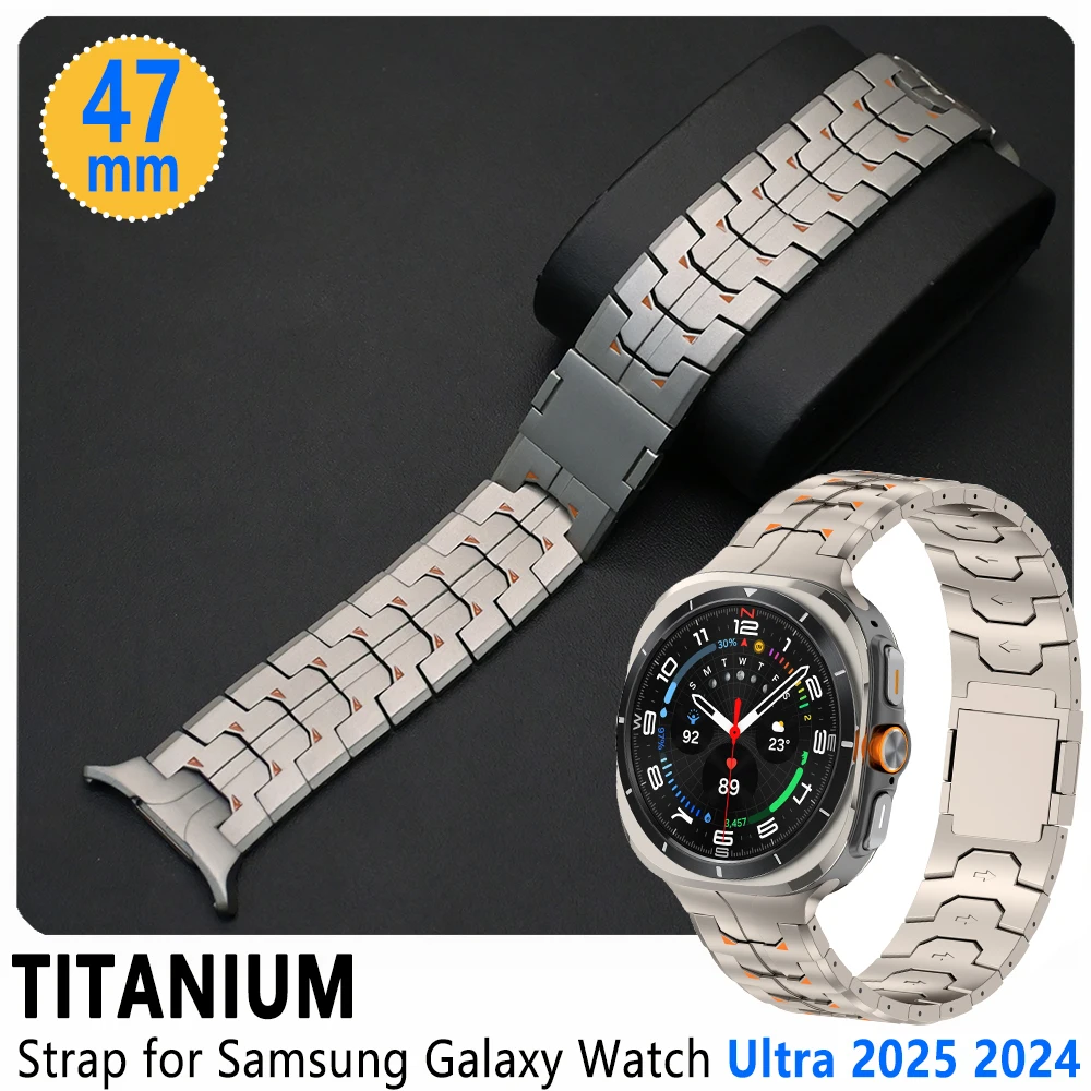

Роскошный титановый ремешок для Samsung Galaxy Watch Ultra 2025 47 мм, магнитный браслет для Galaxy Watch Ultra 2024 47 мм, мужской браслет