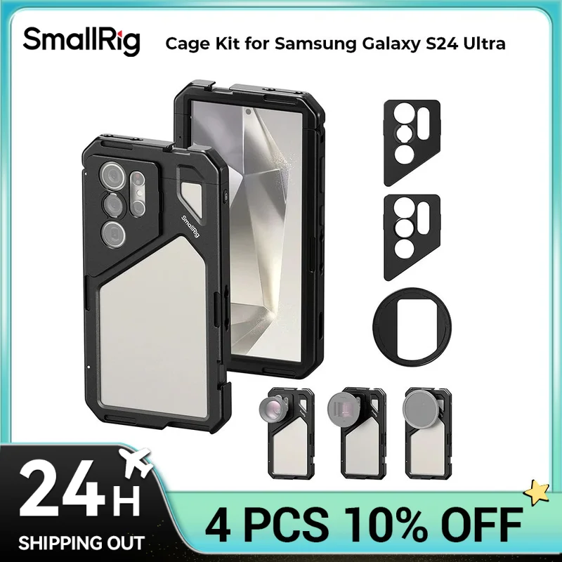 SmallRig Phone Cage for Samsung Galaxy S24 Ultra , HawkLock Quick Release System Cage Kit,with Magnetic Filter Attachment 4601