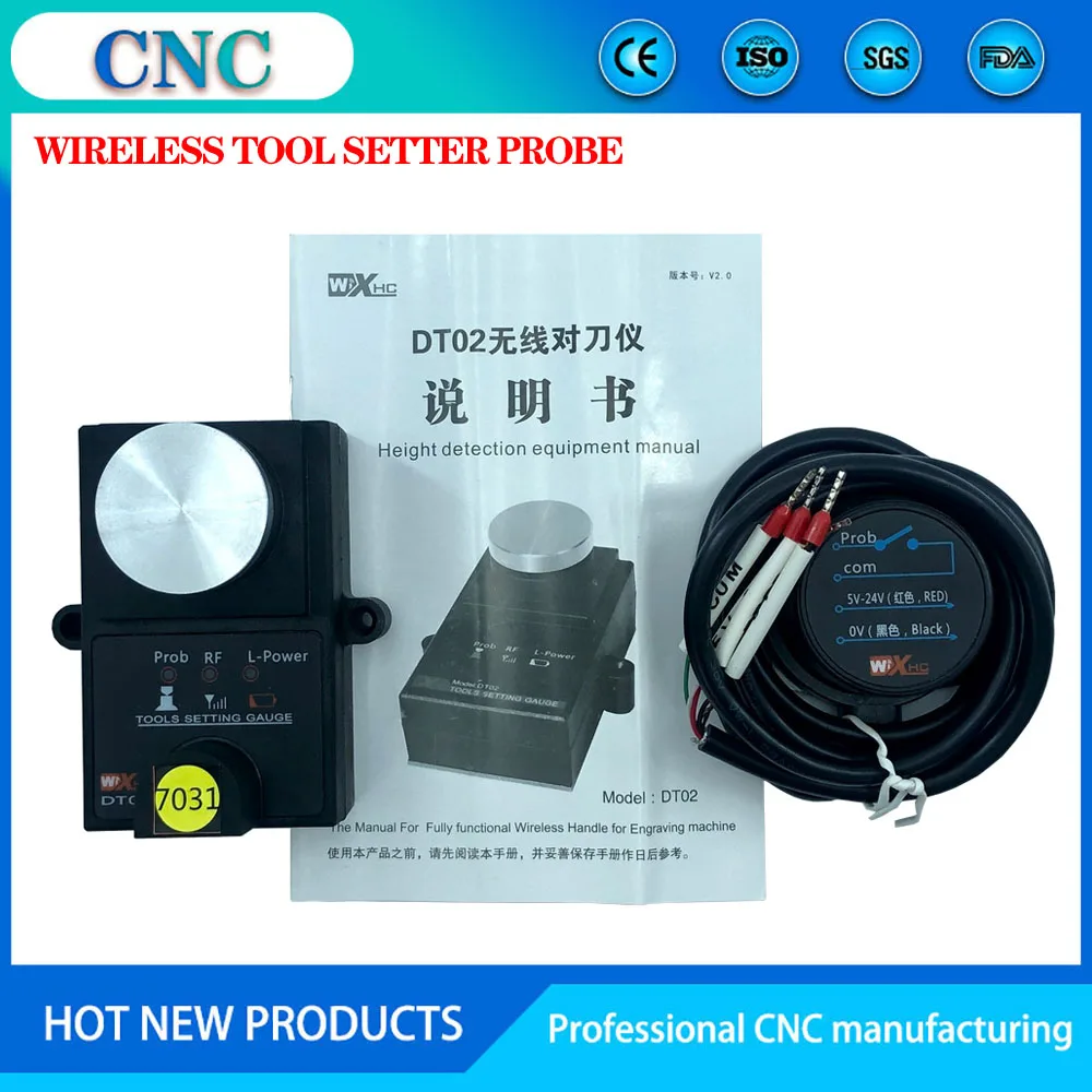 

probe CNC wireless tool DT02-3 machining center, wireless tool setting, 5V-24V CNC tool adjustment tool