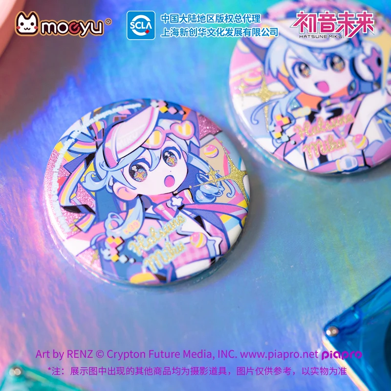 Moeyu Hatsune Miku Badge Encounter of Retro and Future Vocaloid Cosplay Anime Badges  Metal Pins Brooches Gift for Kid Original