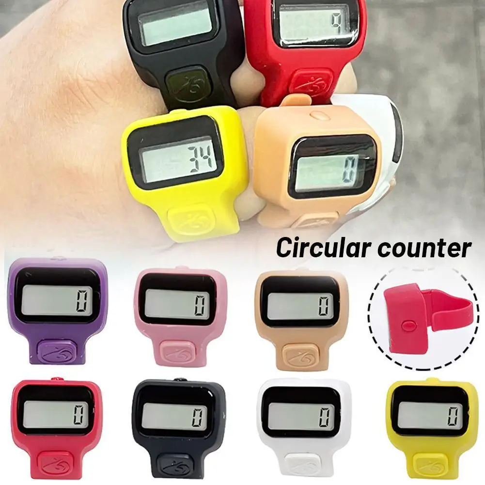 Fitness Thumb Counter 5 Digital LED Electronic Handheld Tally Counter Clicker Counter People Flow Counting Device