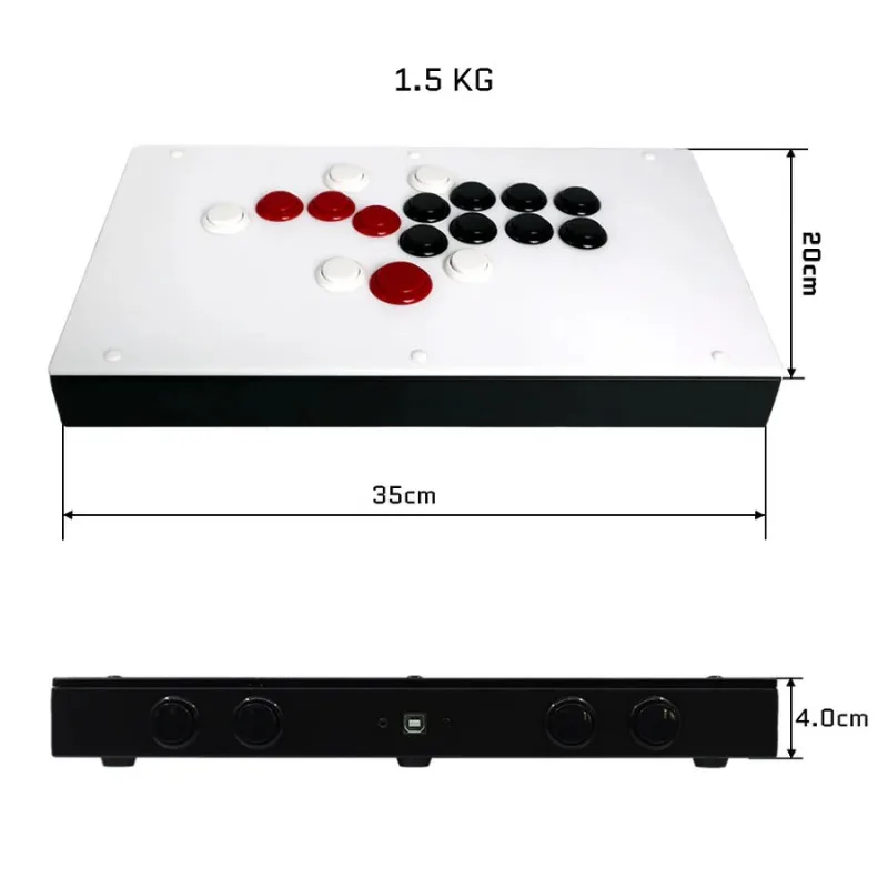 Fightbox F-PRO Latest Raspberry Pico RP2040 Hitbox Style Zero Delay Arcade Game Controller for PC/PS4/SWITCH Sanwa OBSF-24/30