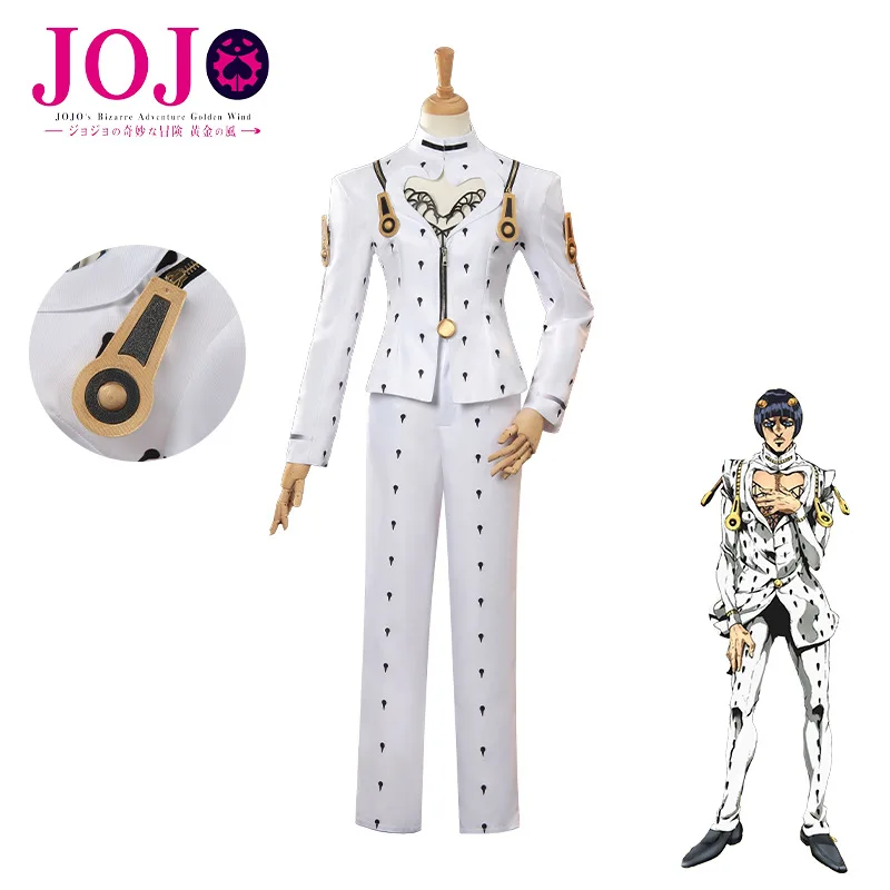 bruno-buccellati-cosplay-anime-jojo's-bizarre-adventure-golden-wind-costume-white-wave-point-uniform-wig-man-woman-carnival-suit