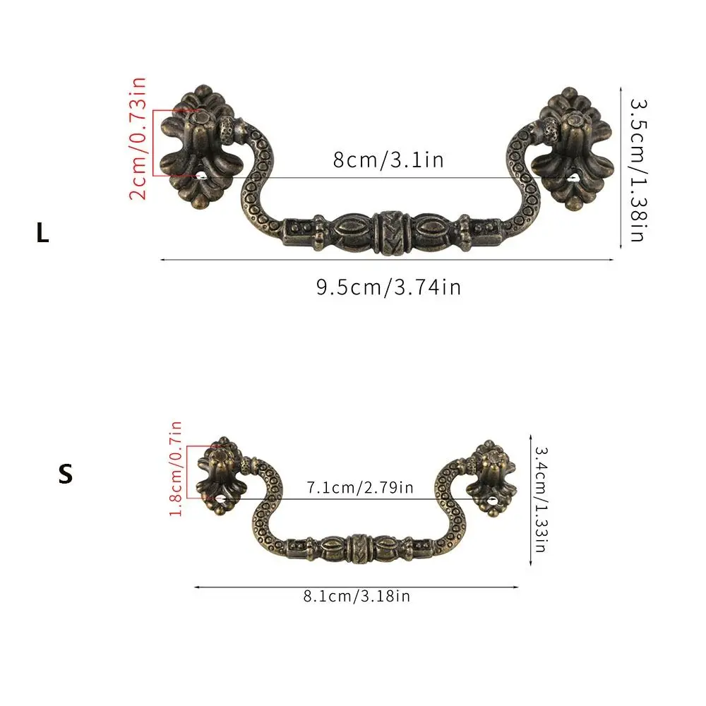 مقبض باب عتيق على الطراز الصيني الجديد، خزانة من سبائك الزنك البرونزية، مقبض خزانة كلاسيكي ذهبي، أجهزة أثاث