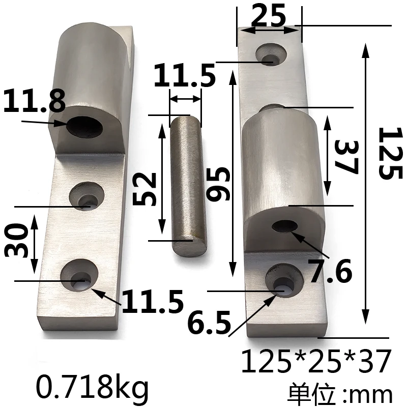 XK409-125 Stainless steel ball bearing Detachable door hinge for residential using 125mm*25mm*10mm 10pcs