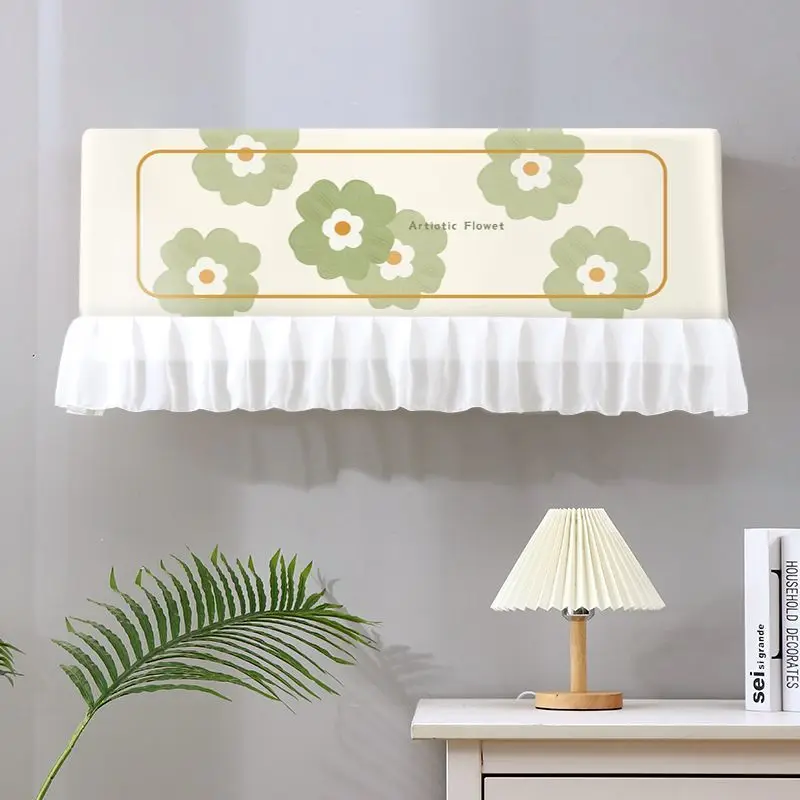 Air Conditioner Cover Printed Fabric Protective Case Dustproof Hanging Air Conditioning Bedroom Indoor Covers Home Decor