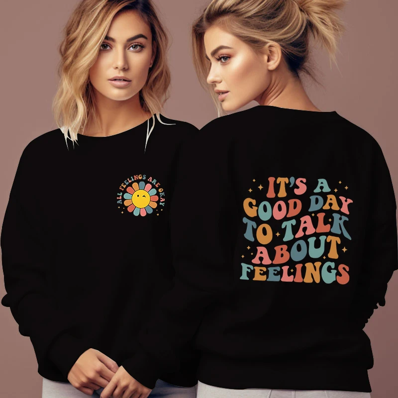 Y2K Rainbow Flower Hoodie Women Long Sleeve Pullover 