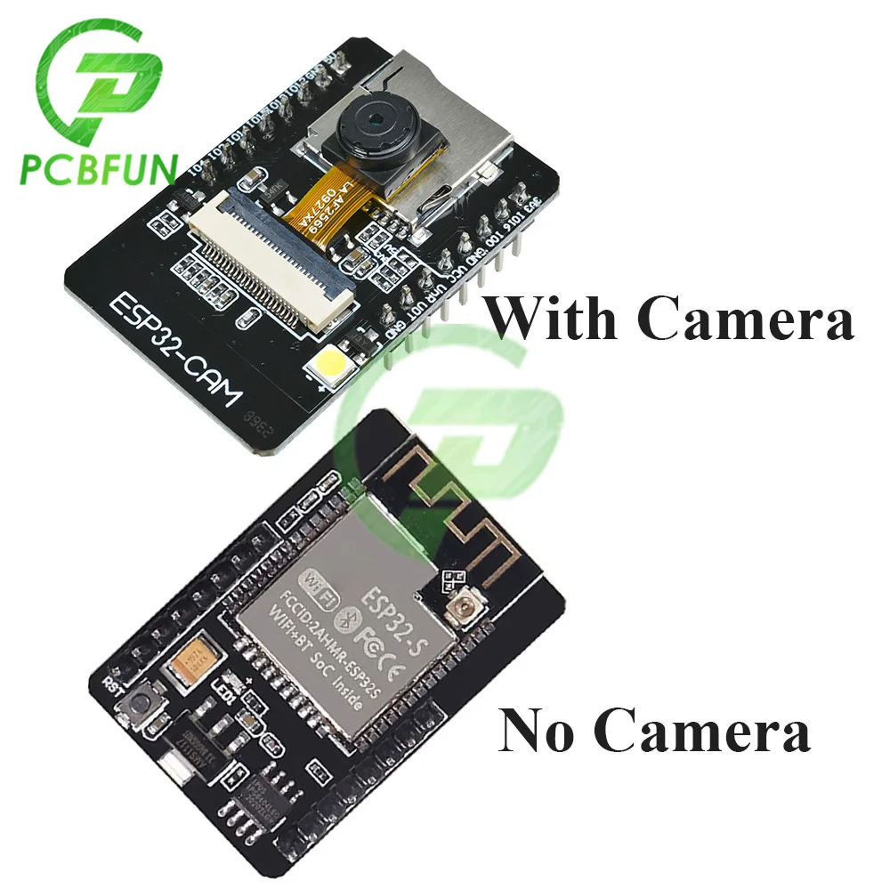 

ESP32-CAM WiFi Bluetooth Development Board OV2640 Camera Module Low Power Dual Core 32-bit CPU UART / SPI / I2C / PWM / ADC /DAC