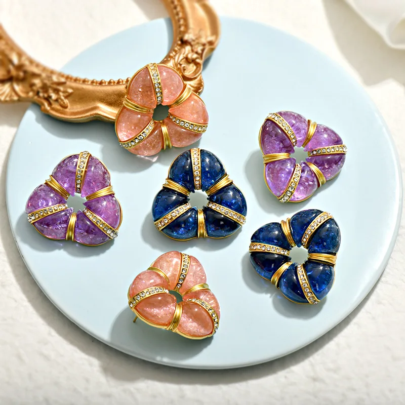

Medieval Geometric Fashion Glass Earrings