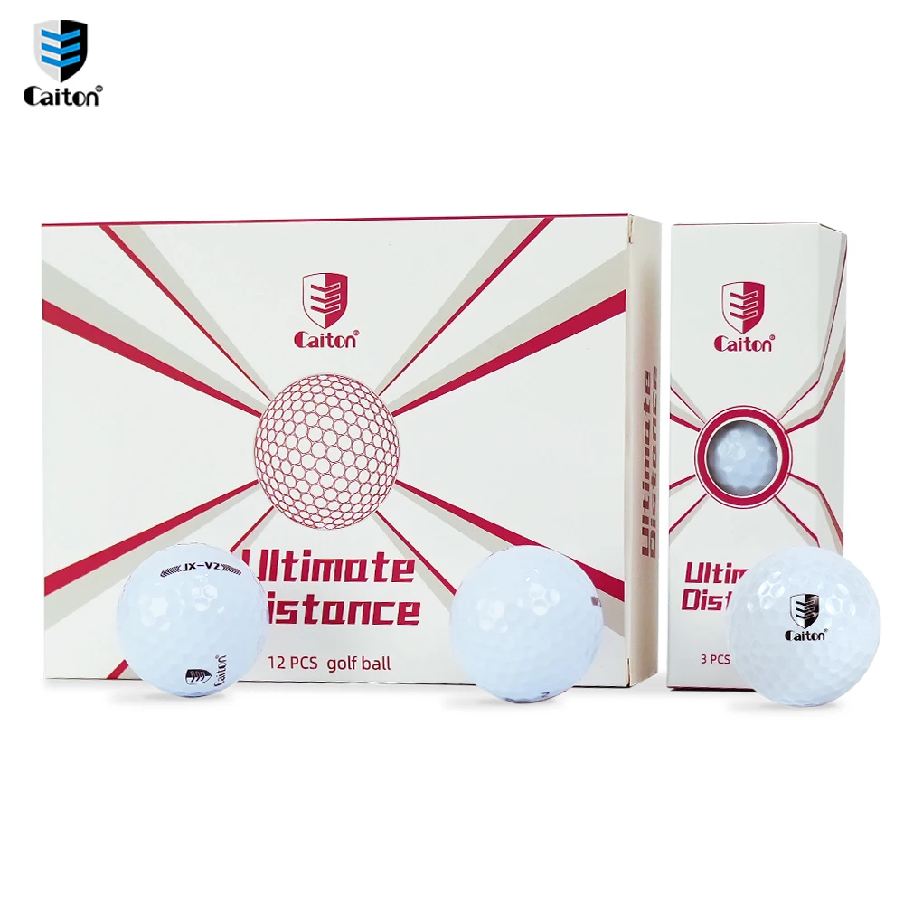 Caden Golf Extreme Distance Double-layer Ball, Aerodynamic Design High Core Soft Feel, Increase Flight Distance 40 Yards +