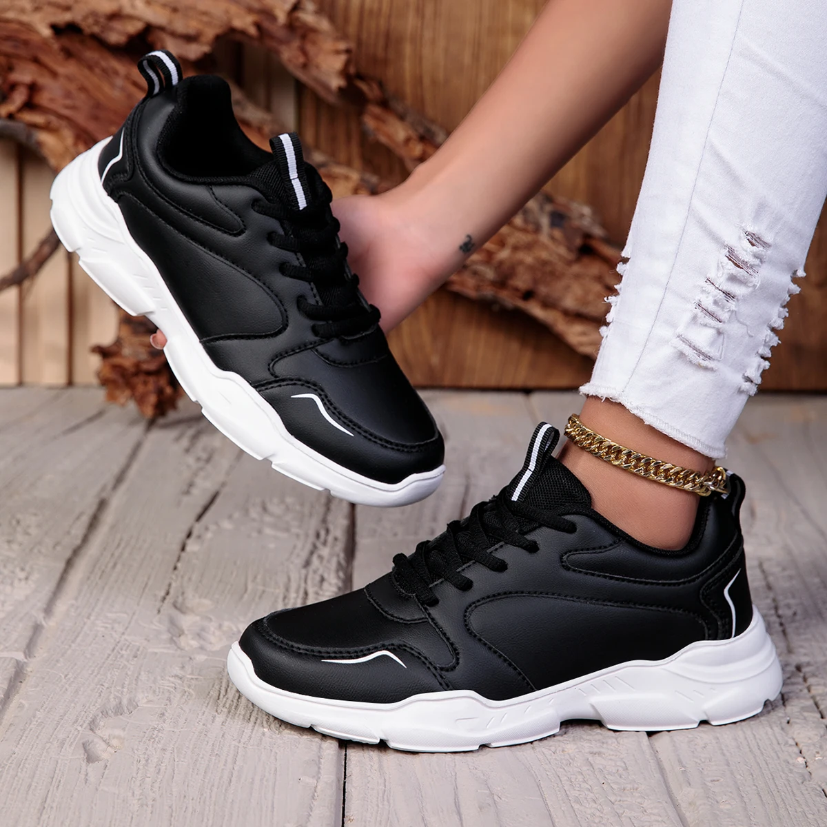 

Женские белые кожаные кроссовки большого размера на плоской подошве для осенних и зимних повседневных видов спорта, путешествий на открытом воздухе