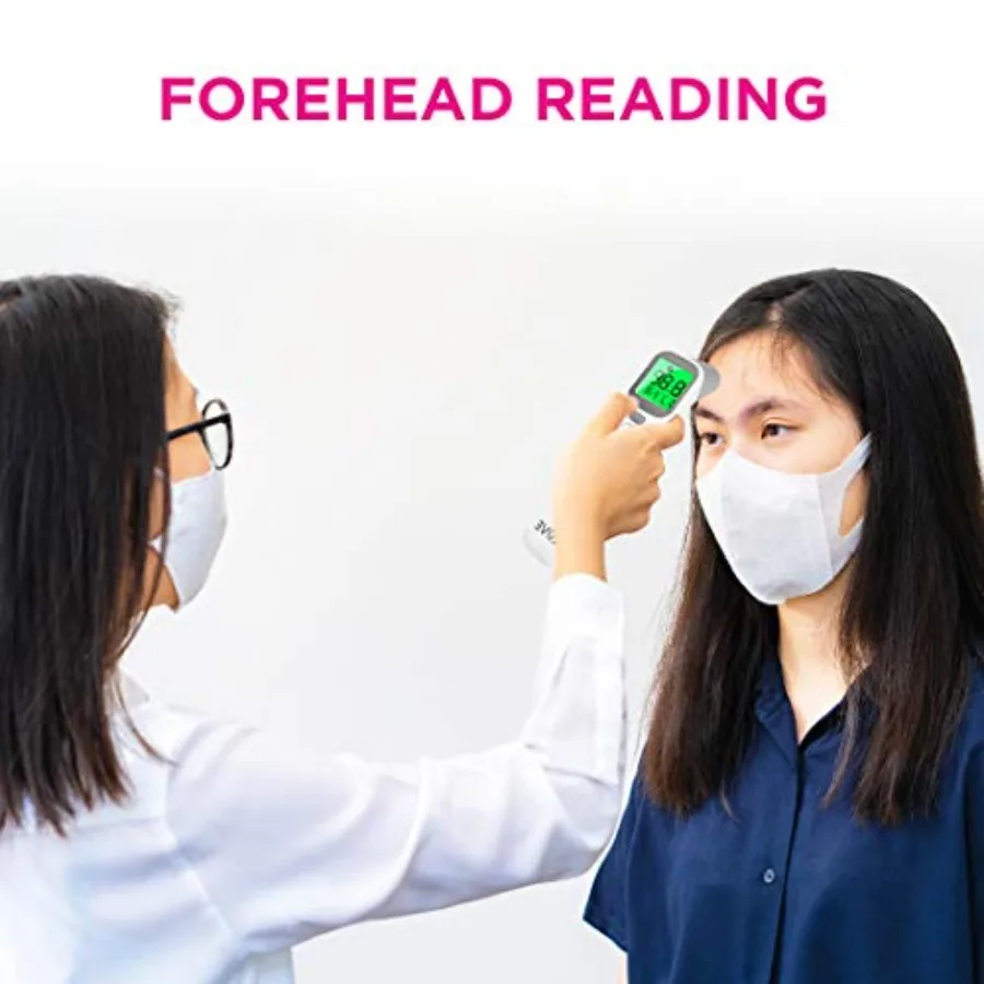 ميزان حرارة متعدد الوظائف بالأشعة تحت الحمراء مع قدرات قياس 4 في 1 ومؤشر حمى تغيير اللون لدرجة الحرارة الدقيقة #2