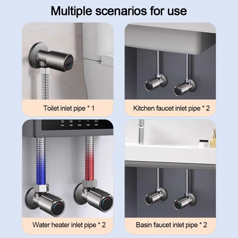 

Полезный медный угловой клапан с резьбой G1/2 дюйма, многофункциональный выпускной клапан для воды, сменное соединительное оборудование для крана