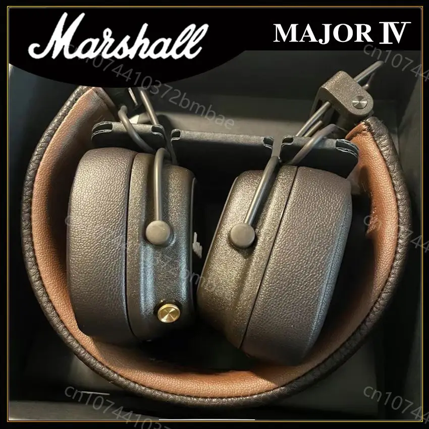 Marshall Major IV 4-Casque Bluetooth sans fil, Écouteurs classiques, Basses profondes, Pliable, Pop Rock, Rétro, Musique, Microphone, Casque