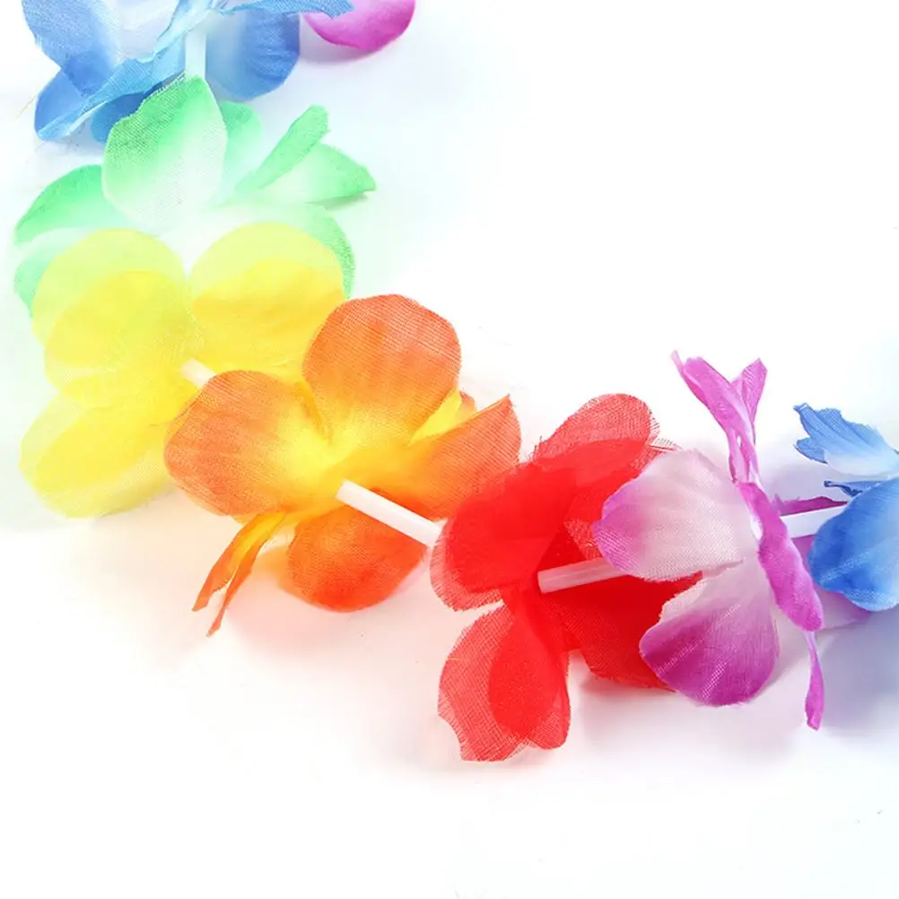 Grasrok Set Hawaii Stro Decoratieve Luau Feestkostuums Strand Foto Prop Kinderen Volwassen Heldere Kleur Herbruikbare Bruiloft Reizen