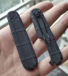 1 Pair Handmade Fibred Nylon Hand Scales with Clip for 91mm Victorinox Swiss Army Knife Scale 91mm SAK Scales
