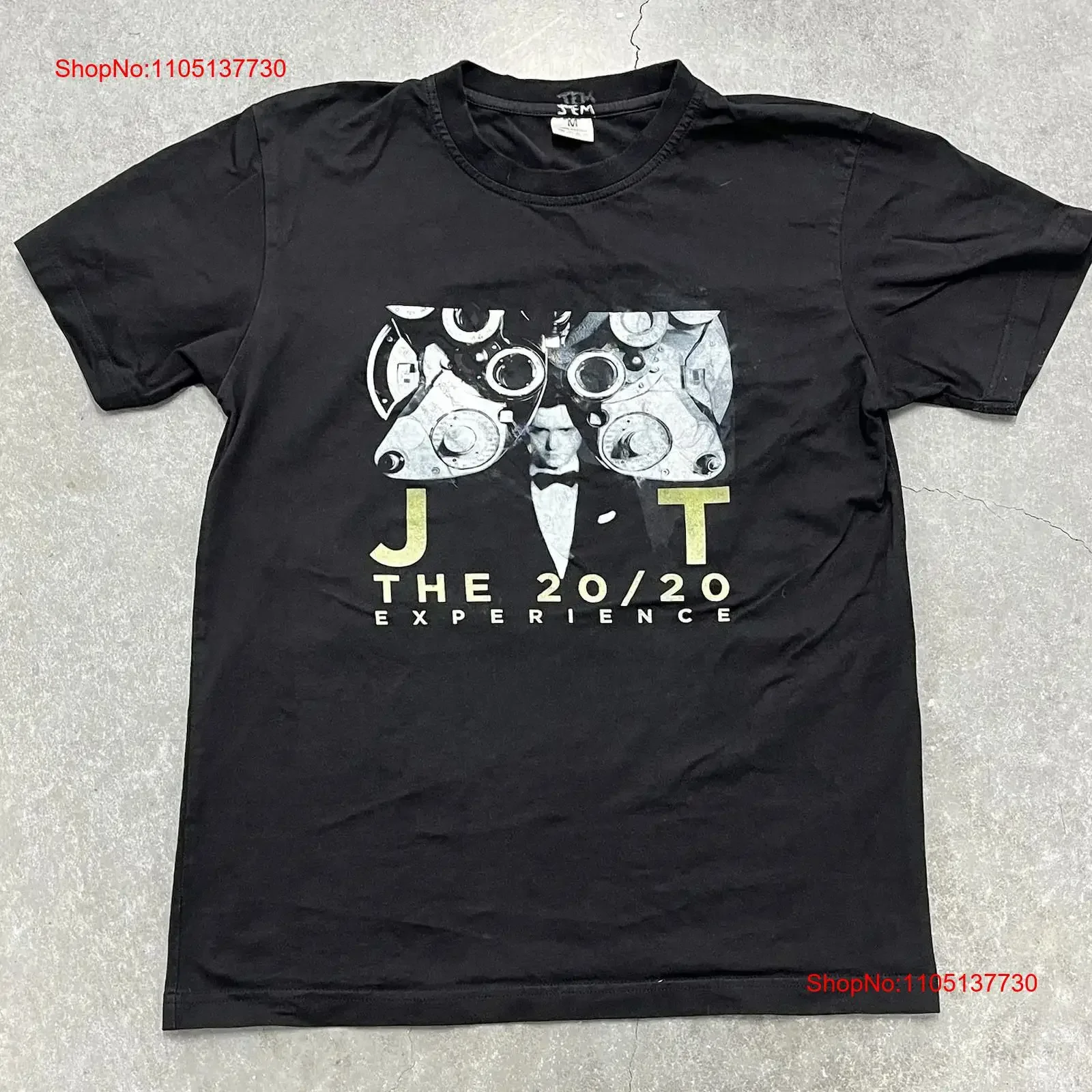 جاستن تيمبرليك 20 تجربة جولة تي شيرت حجم M خمر غسلها تنوعا امتدت مريحة الرسم لينة موضة للجنسين