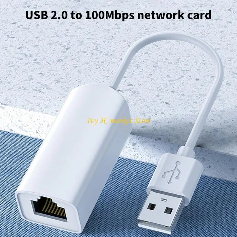 Adattatore D7Y USB a Ethernet Adattatore USB 2.0 a Ethernet LAN Adattatore Networking Adattatore Internet RJ45 per laptop