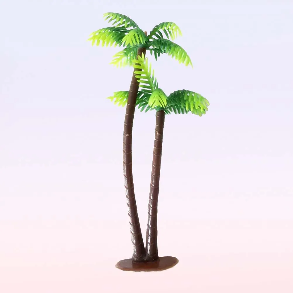 

48pcs Mini Coconut Tree For Micro Landscape Diy Decor Bonsai Craft Plastic Palm Tree Waterproof Realistic Terrarium