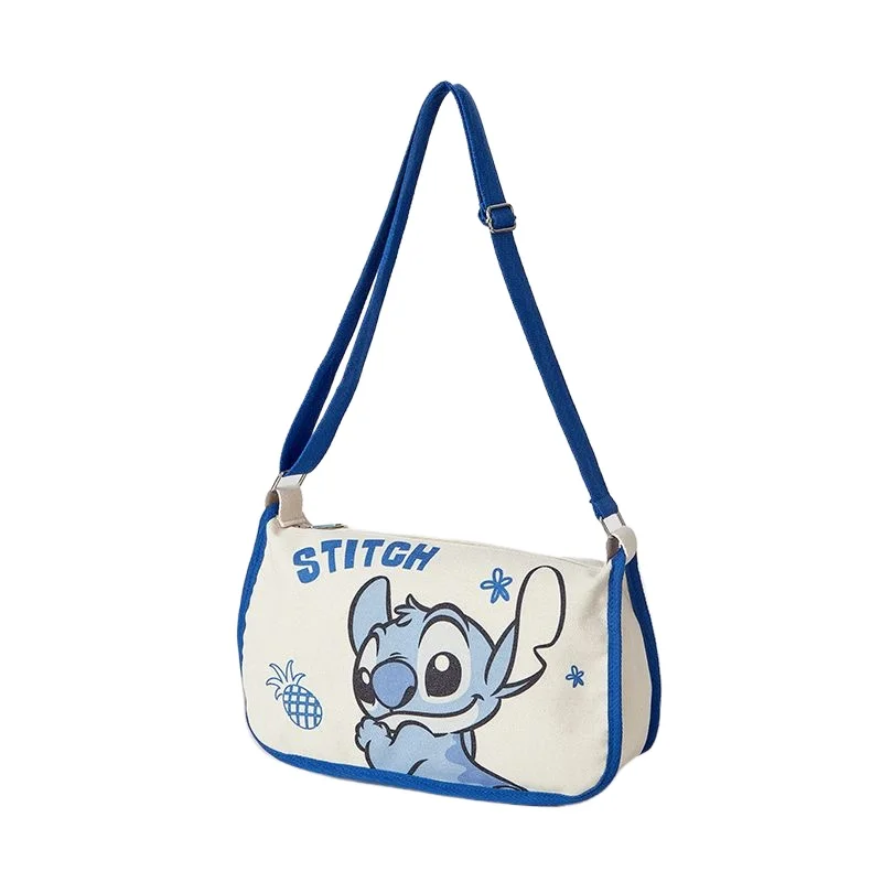 

Сумка через плечо Disney Stitch, женская милая сумка на плечо большой вместимости на молнии, для путешествий, школы, студента, повседневного использования