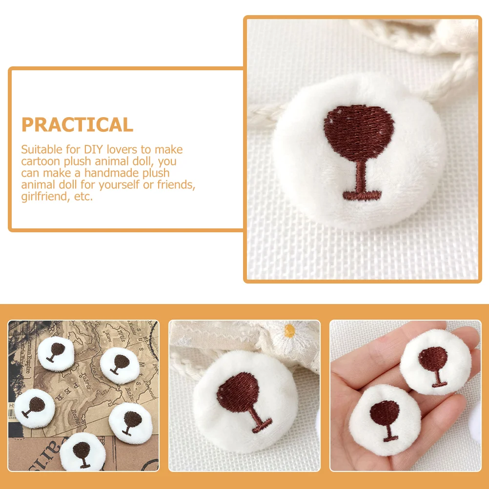 Peluche en coton de sécurité en vrac faite à la main pour chien, jouet antarctique, fournitures de crochet animal, bouche, fournitures de bricolage, 10 pièces